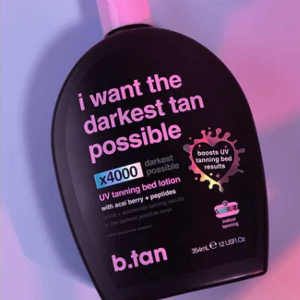Darkest Tan Possible UV Tanning Bed Lotion - Black